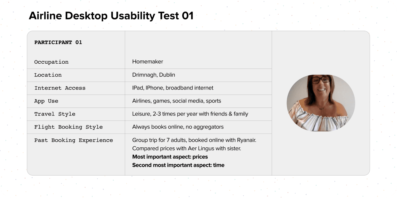 Usability Test 1 - Page 1