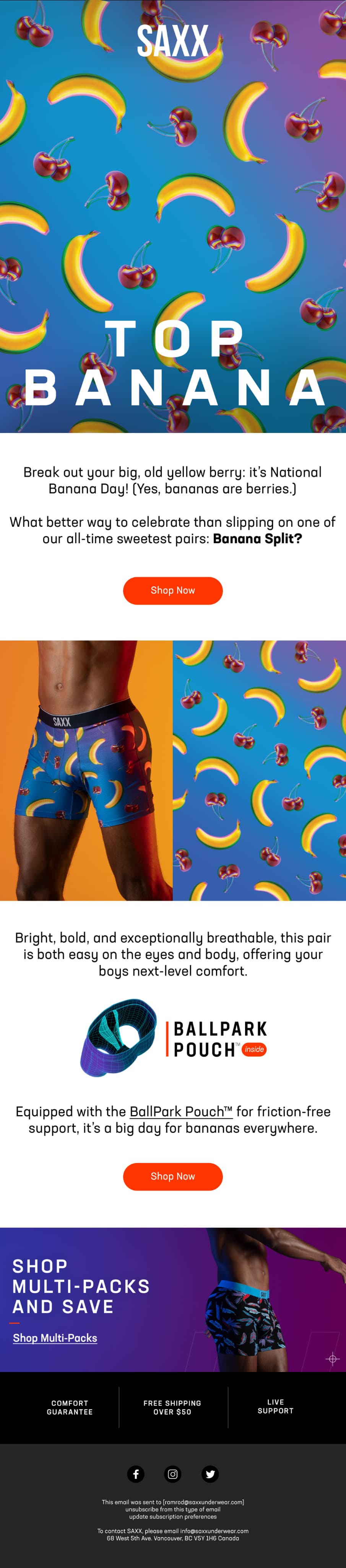 Banana Day Email Campaign